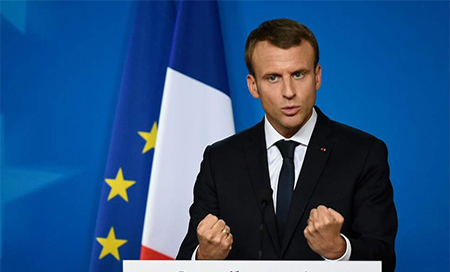 Presidente de Francia, Emmanuel Macron Macron está a favor de sanciones contra países que rechacen acoger inmigrantes